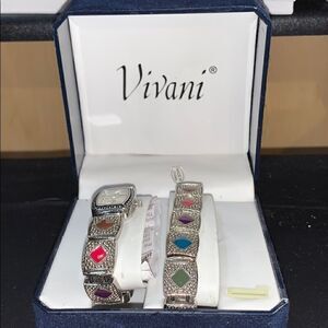 NWT Vivani Watch & Bracelet Set